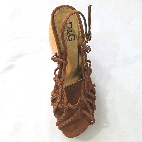 Dolce & Gabbana Brown Ankle Strap Sandals - Picture 2 of 9